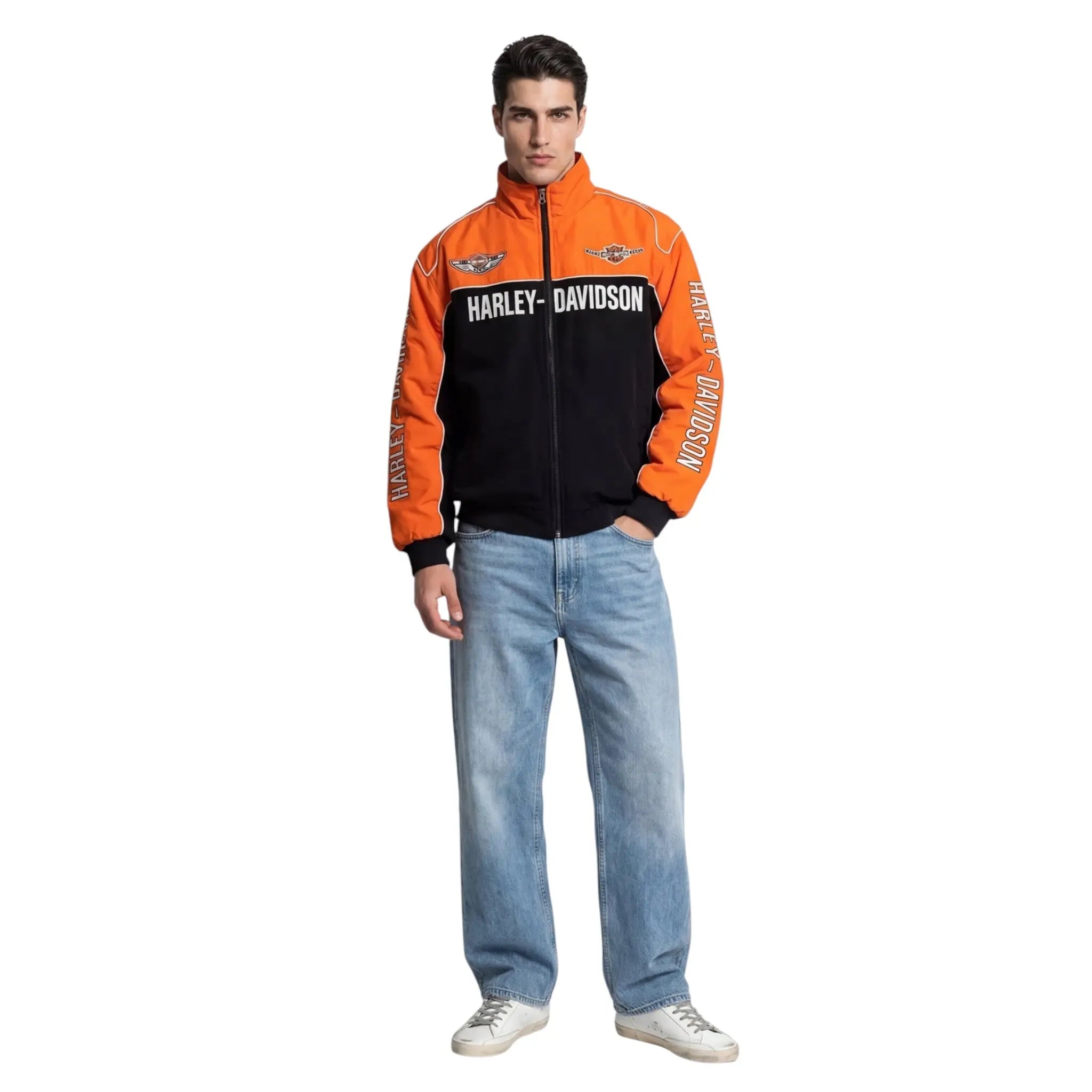 Vintage Harley Davidson 100th Anniversary Jacket (Orange Edition)