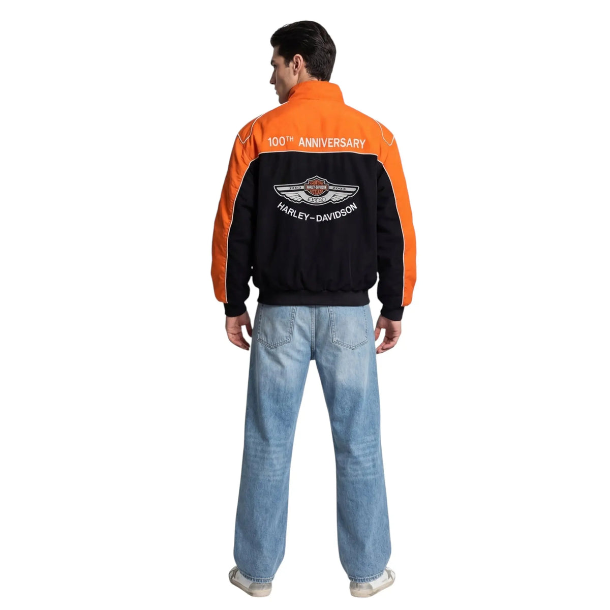 Vintage Harley Davidson 100th Anniversary Jacket (Orange Edition)