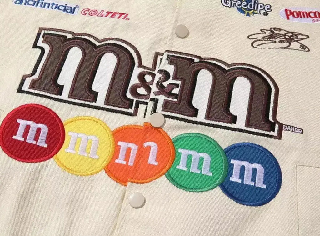 Vintage M&M Racing Jacket - Embroidered Classic Motorsport Gear - Speedxcrafts