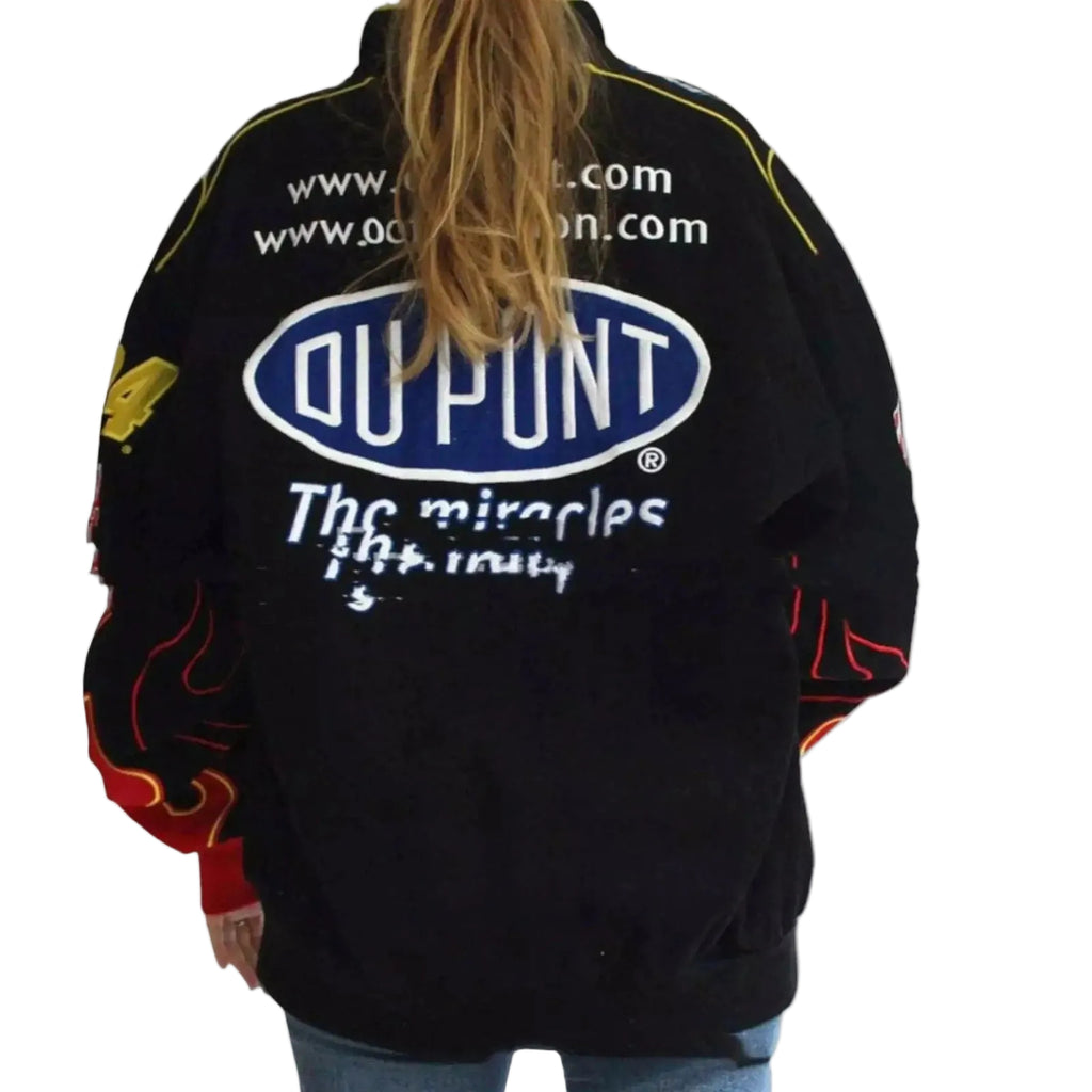 Vintage Dupont Windbreaker Printed Jacket - Speedxcrafts