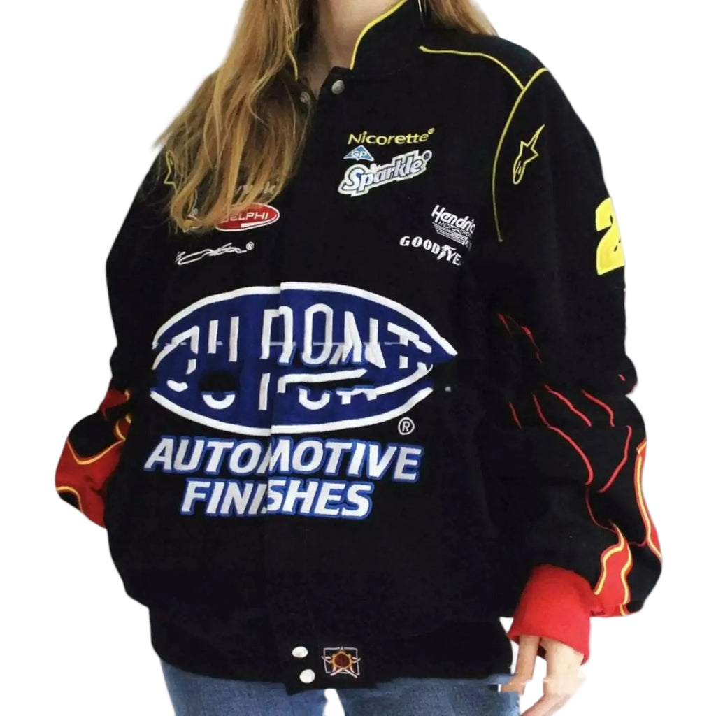 Vintage Dupont Windbreaker Printed Jacket - Speedxcrafts