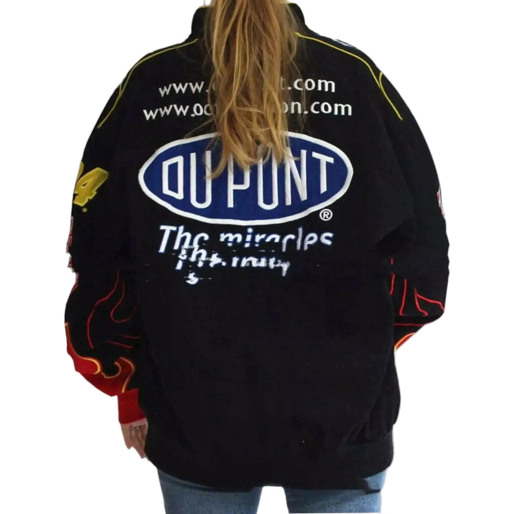 Vintage Dupont Windbreaker Printed Jacket - Speedxcrafts