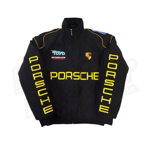 Vintage Edition Porsche Racing Jacket - Classic Motorsport Apparel - Speedxcrafts