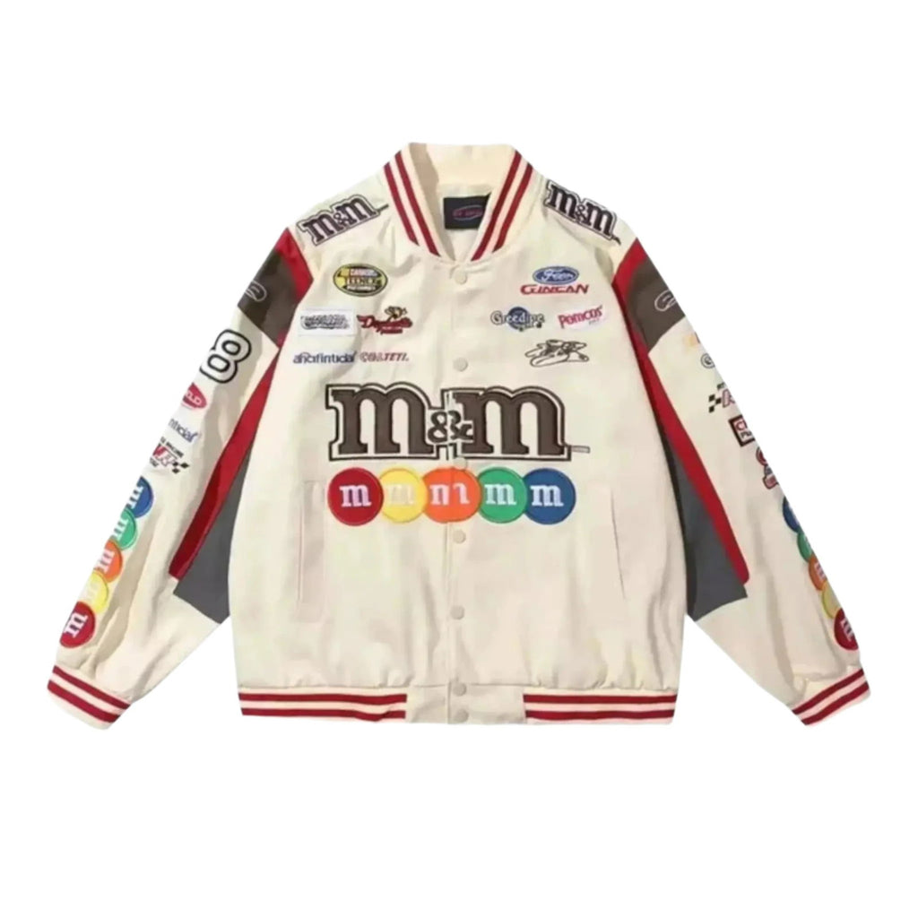 Vintage M&M Racing Jacket - Embroidered Classic Motorsport Gear - Speedxcrafts