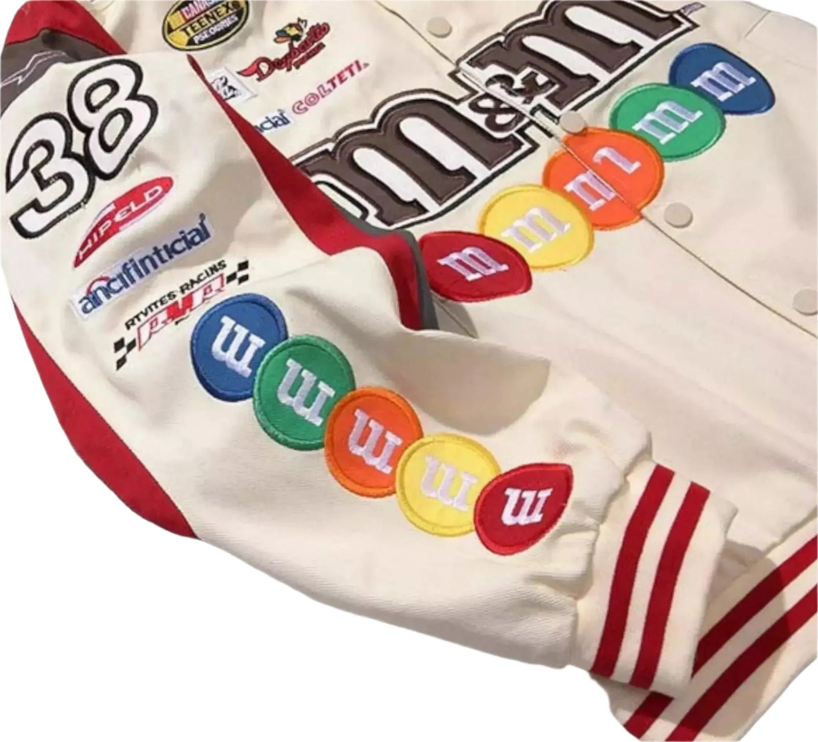 Vintage M&M Racing Jacket - Embroidered Classic Motorsport Gear - Speedxcrafts