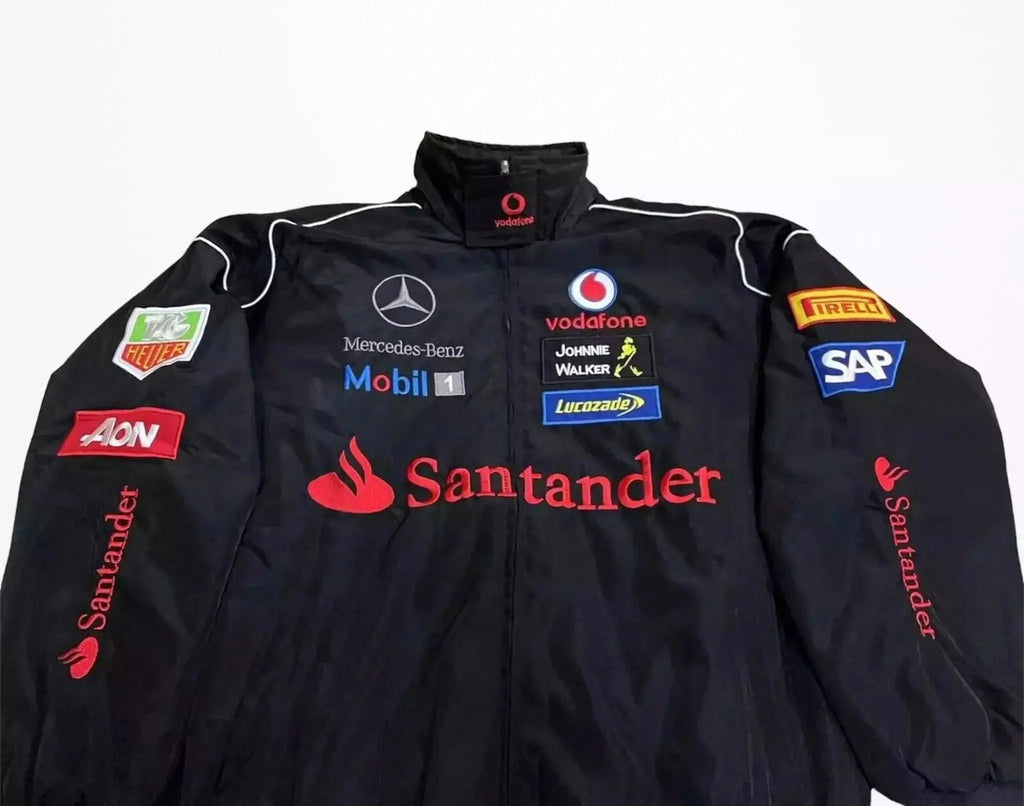 Vintage Mercedes-Benz F1 Embroidered Retro Racing Jacket