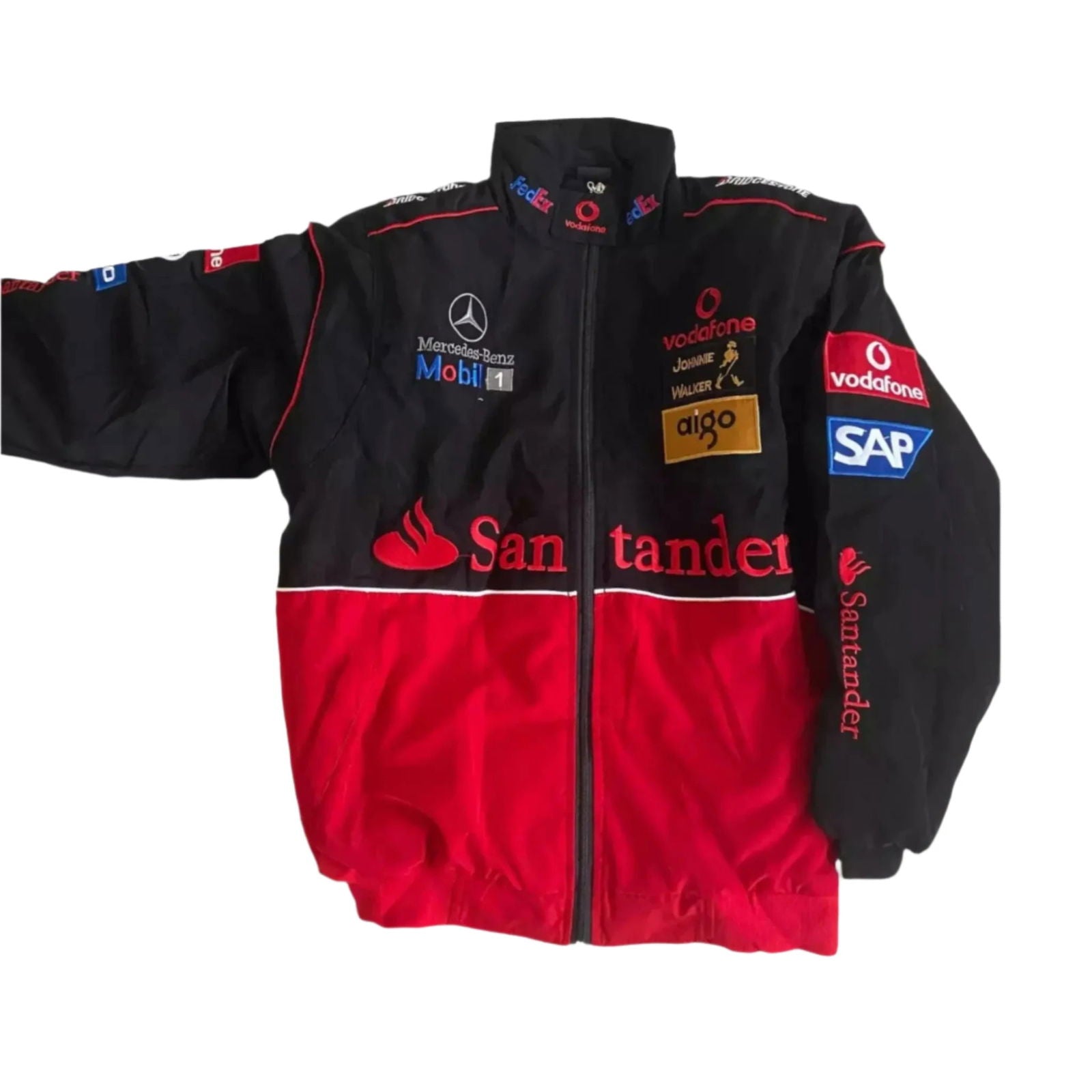 Vintage Mercedes AMG F1 Racing Bomber Jacket