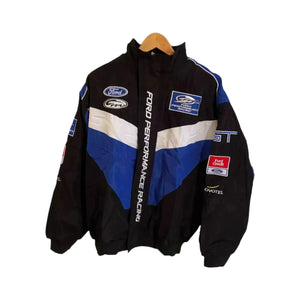 Vintage Navy/Blue Ford Performance Racing Bomber Jacket - Speedxcrafts