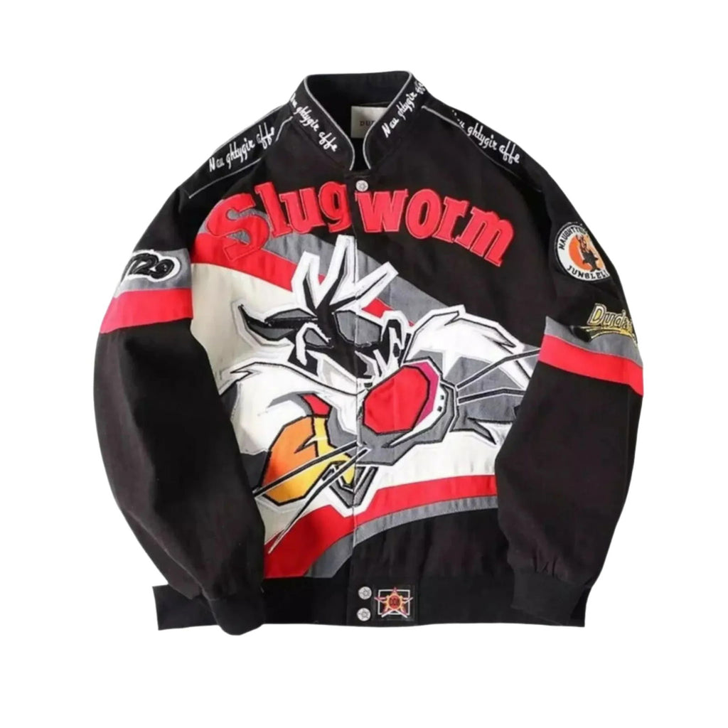 Vintage Slugworm Racing Jacket - Thickened Motorsport Apparel - Speedxcrafts