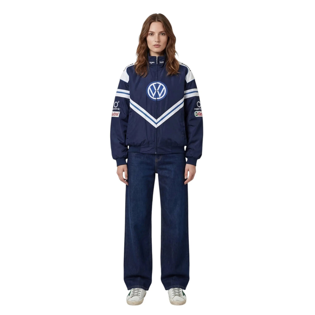 Volkswagen F1 Vintage Racing Jacket | Retro Motorsport Edition Speedx Crafts