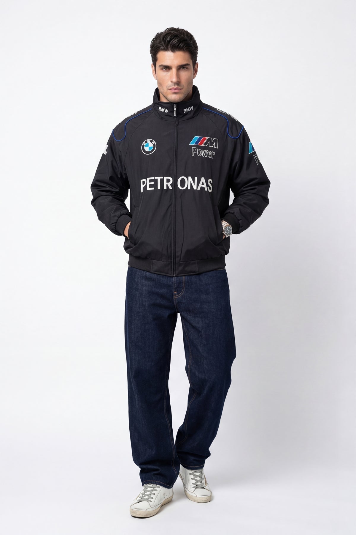 BMW F1 Vintage Racing Jacket - Black Edition Poky Development