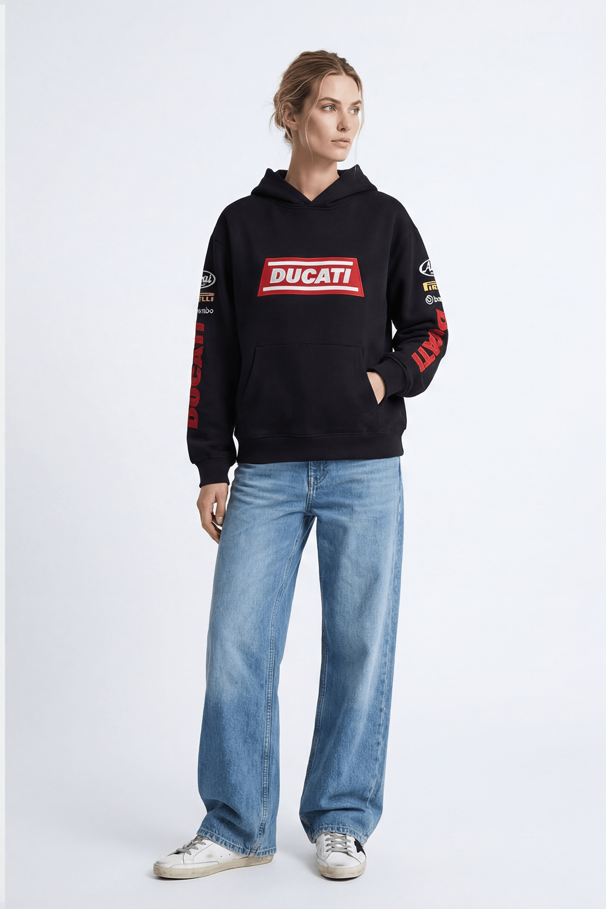 Ducati Racing Heritage Oversized Hoodie - Vintage Black J4R