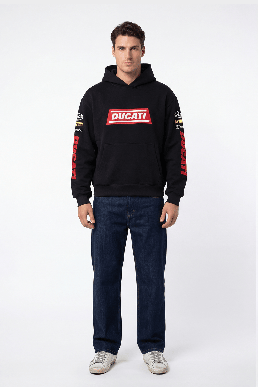 Ducati Racing Heritage Oversized Hoodie - Vintage Black J4R