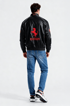 Ferrari F1 Vintage Leather Jacket - Red Edition Jackets4racing