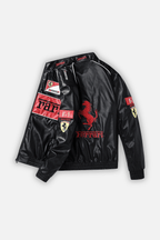 Ferrari F1 Vintage Leather Jacket - Red Edition Jackets4racing