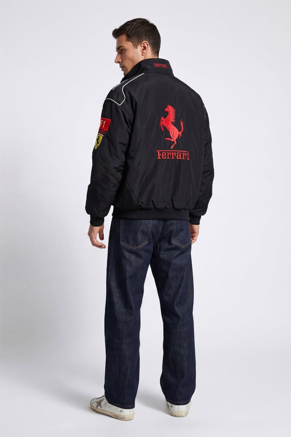 Ferrari F1 Vintage Racing Jacket - Black ZipCover Edition Poky Development
