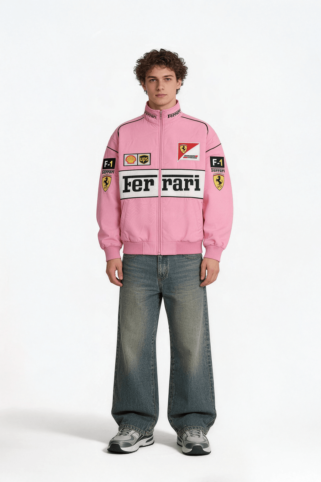 Ferrari F1 Vintage Racing Jacket - Pink Cotton Edition J4R