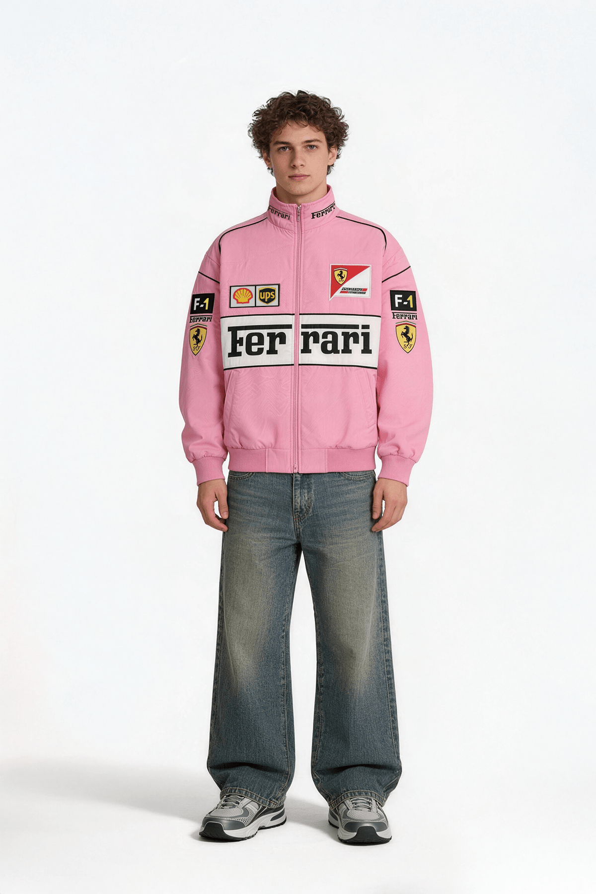 Ferrari F1 Vintage Racing Jacket - Pink Cotton Edition J4R