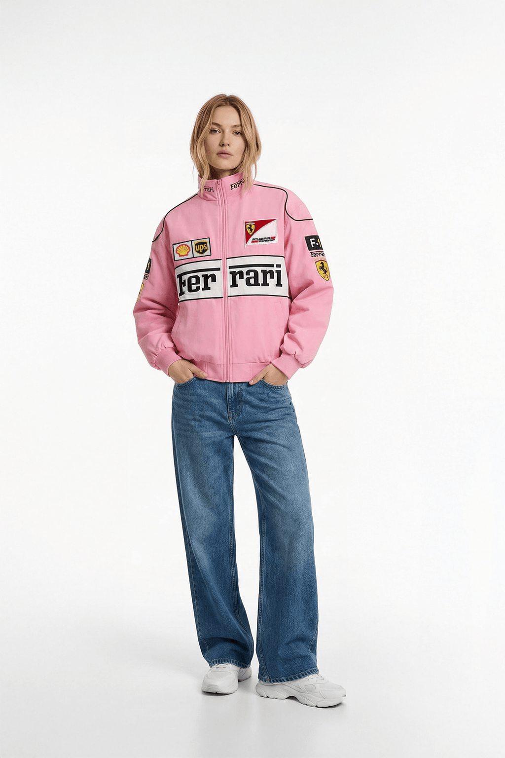 Ferrari F1 Vintage Racing Jacket - Pink Cotton Edition J4R