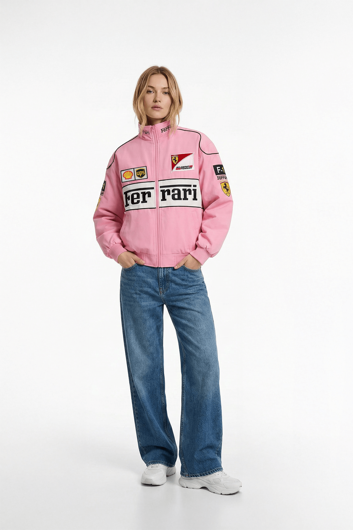 Ferrari F1 Vintage Racing Jacket - Pink Cotton Edition J4R