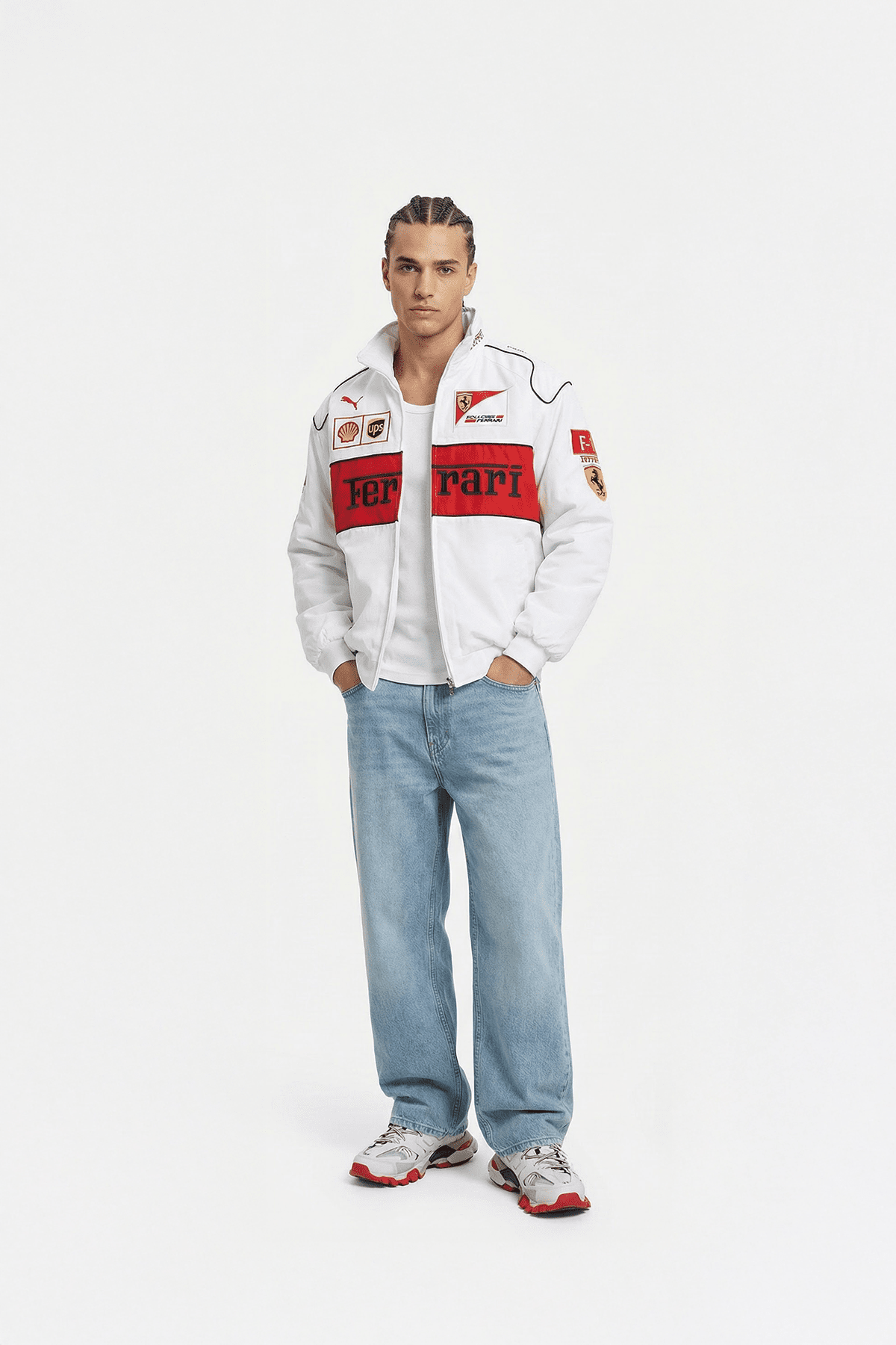Ferrari F1 Vintage Racing Jacket - White Edition J4R