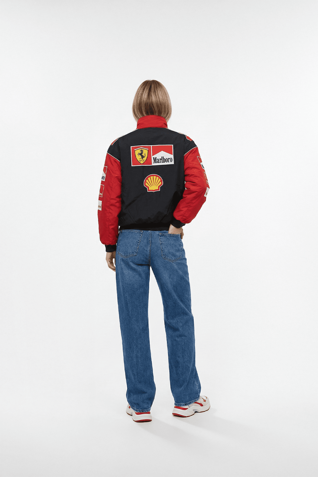 Ferrari F1 Vintage Racing Jacket - White & Red Edition J4R