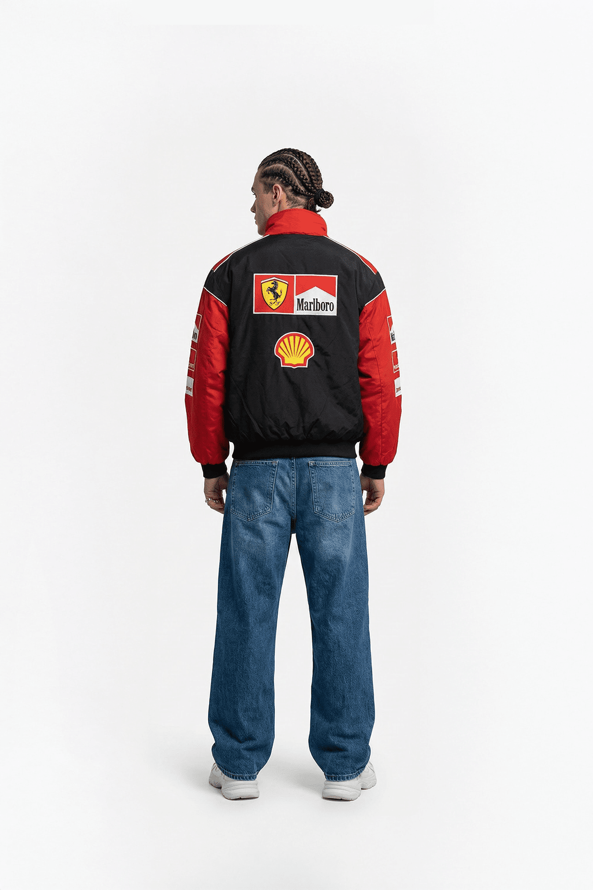 Ferrari F1 Vintage Racing Jacket - White & Red Edition J4R