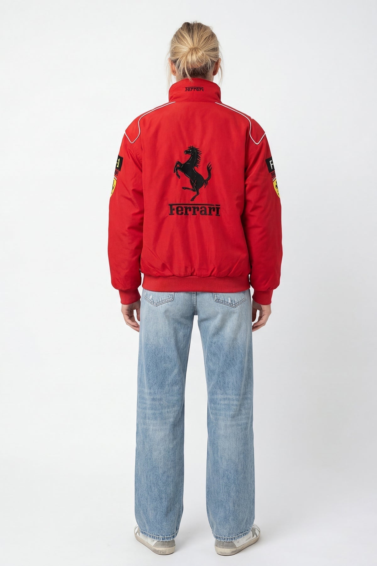 Ferrari F1 Vintage Racing Jacket - White ZipCover Edition Poky Development