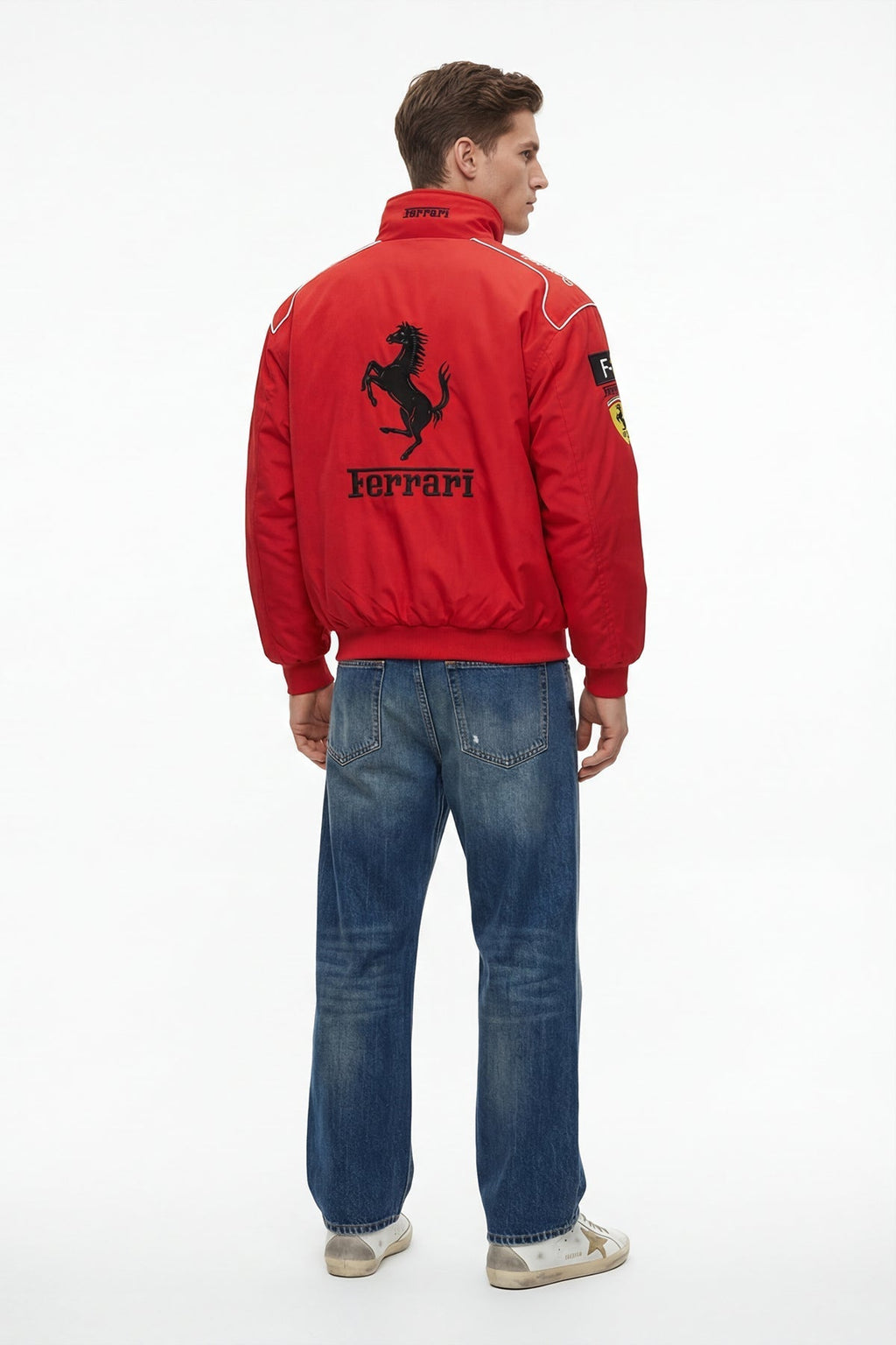 Ferrari F1 Vintage Racing Jacket - White ZipCover Edition Poky Development