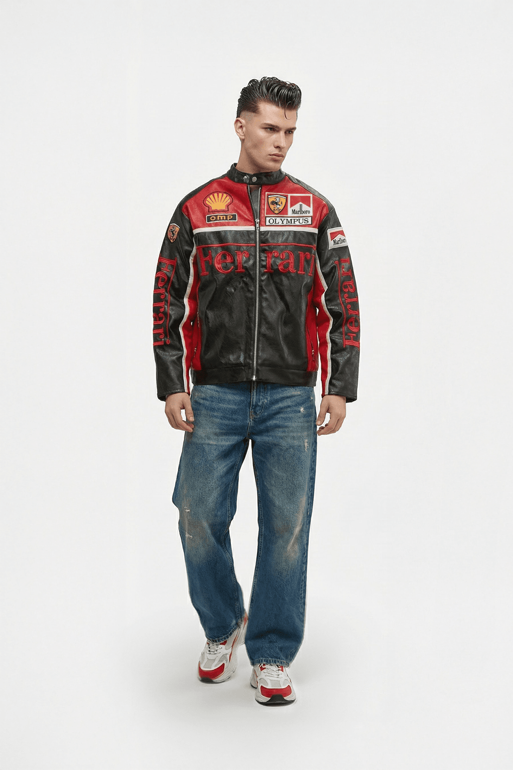 Ferrari F1 Vintage Racing Leather Jacket - Olympus Edition J4R